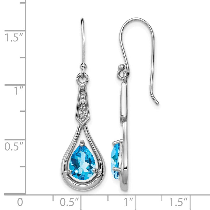 Sterling Silver CZ Dangle Earrings, view 8 of 20