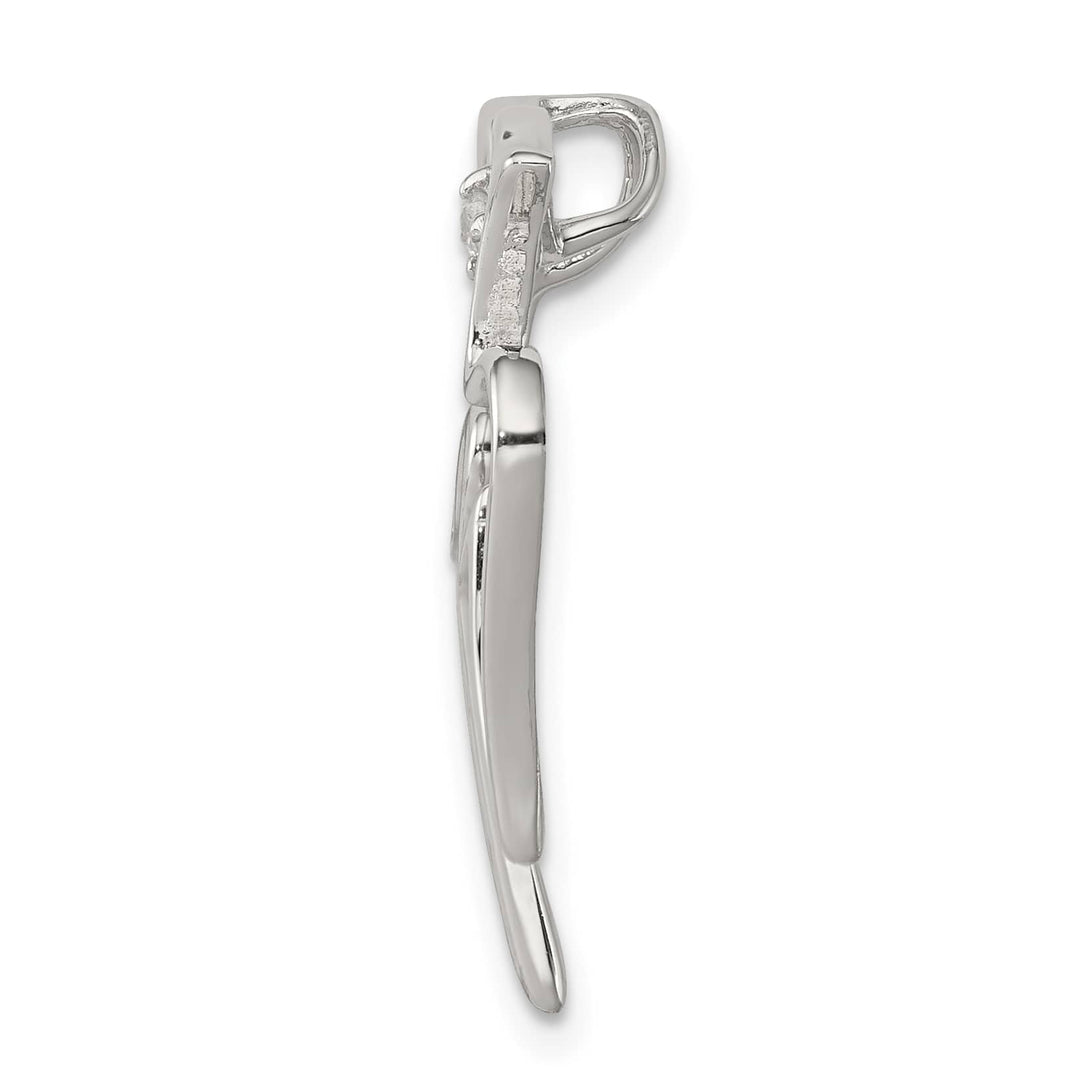 Sterling Silver CZ Dove Pendant