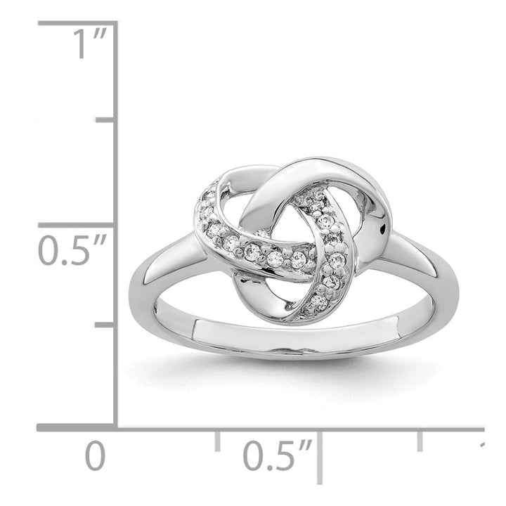 Sterling Silver CZ Knot Ring