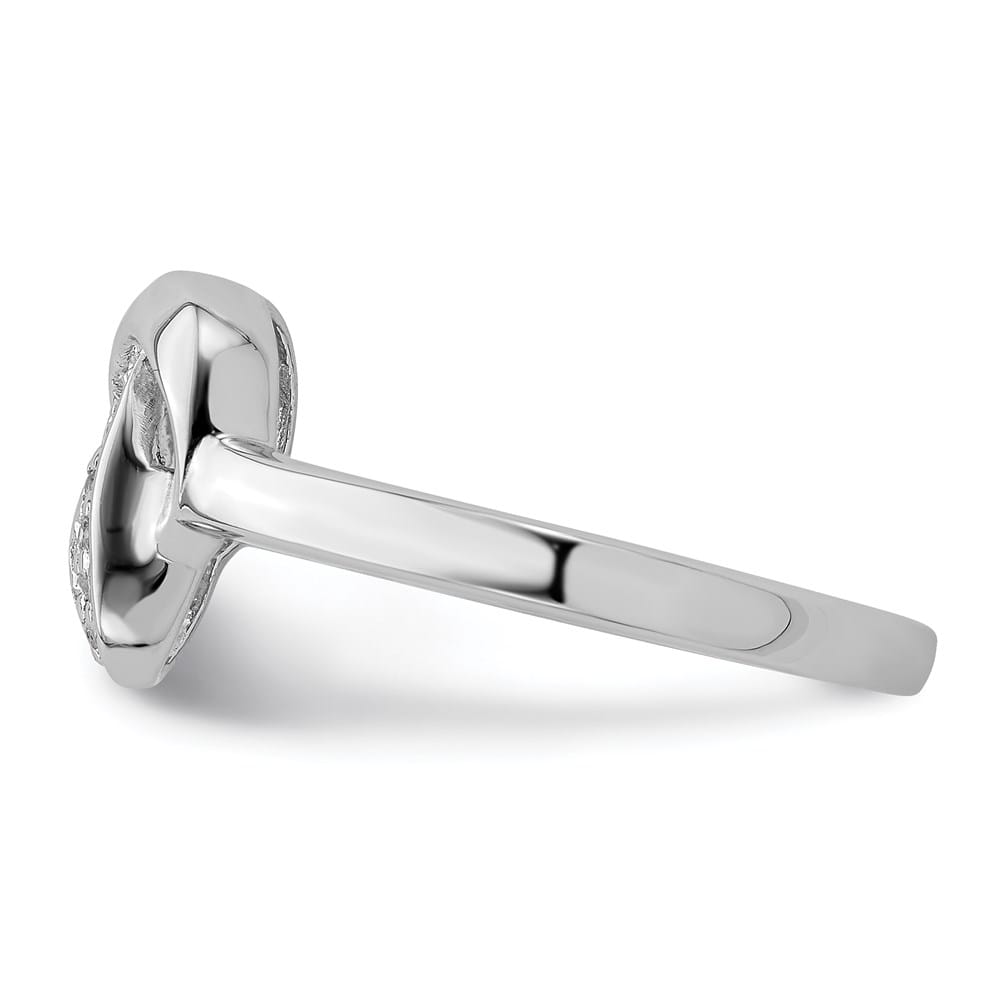 Sterling Silver CZ Knot Ring