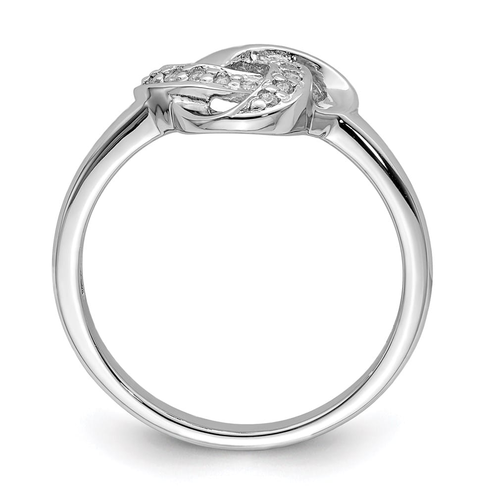Sterling Silver CZ Knot Ring