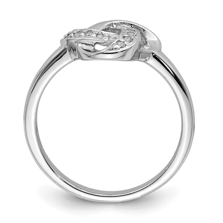 Sterling Silver CZ Knot Ring