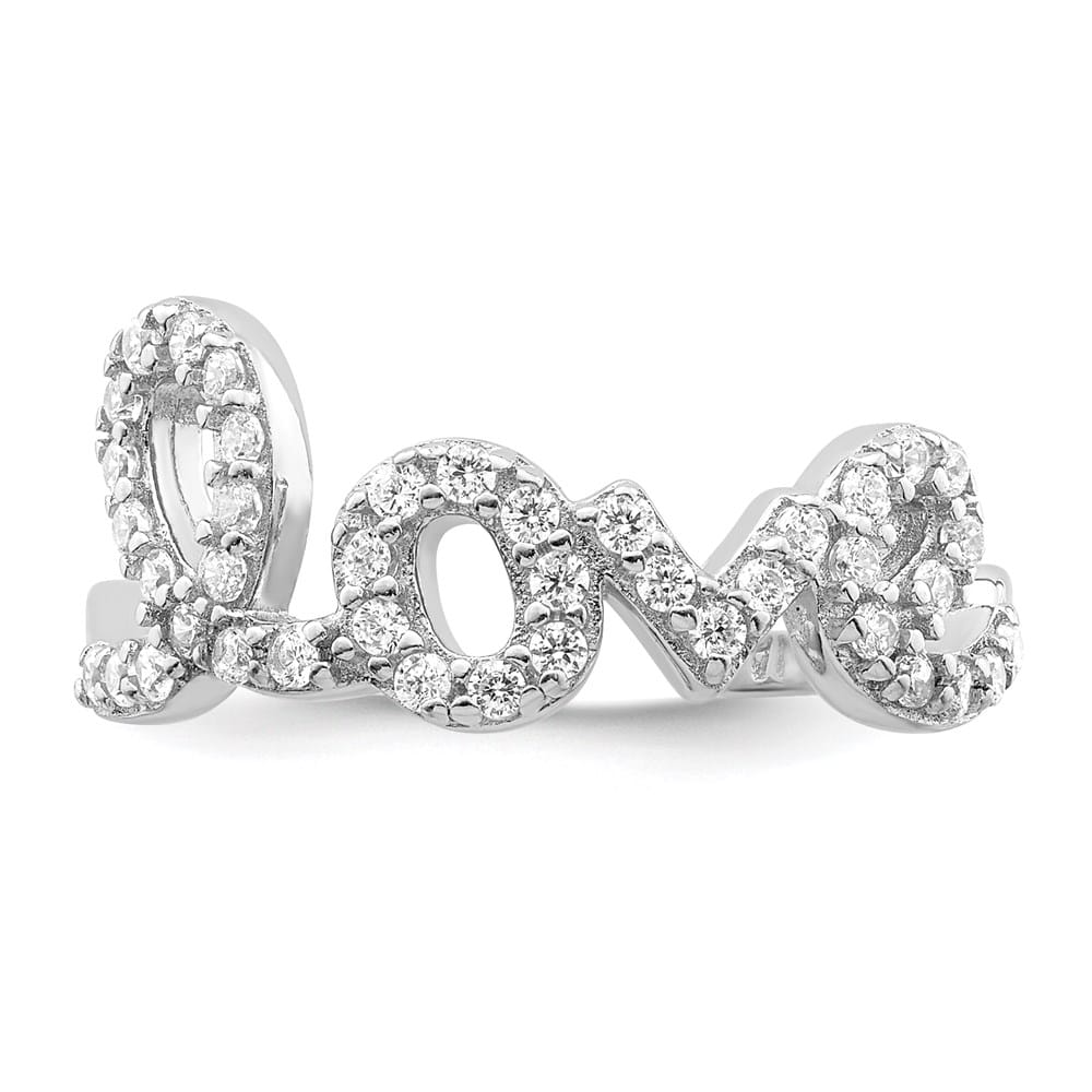 Sterling Silver CZ Love Toe Ring