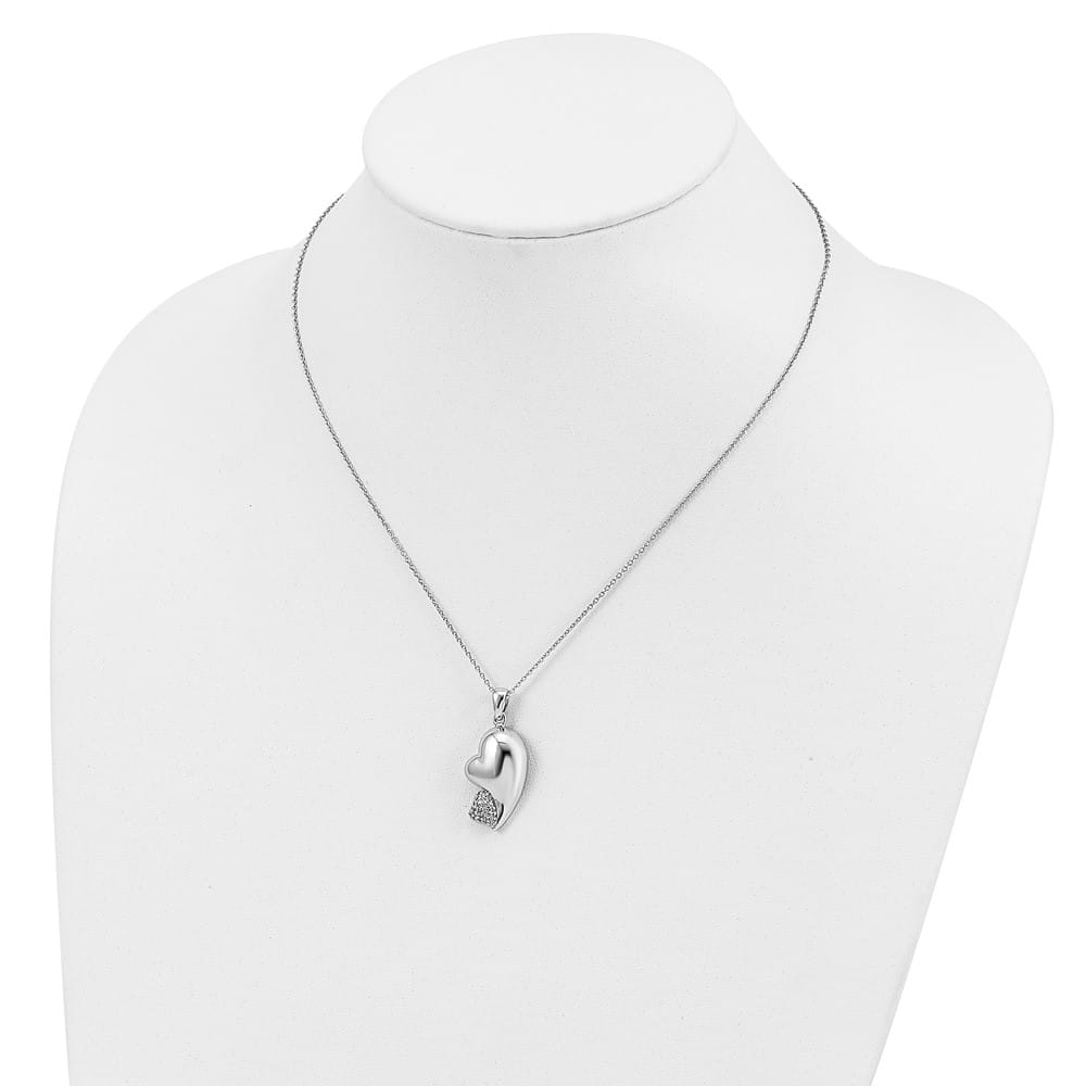 Sterling Silver CZ My Beloved Friend 18 inch Necklace