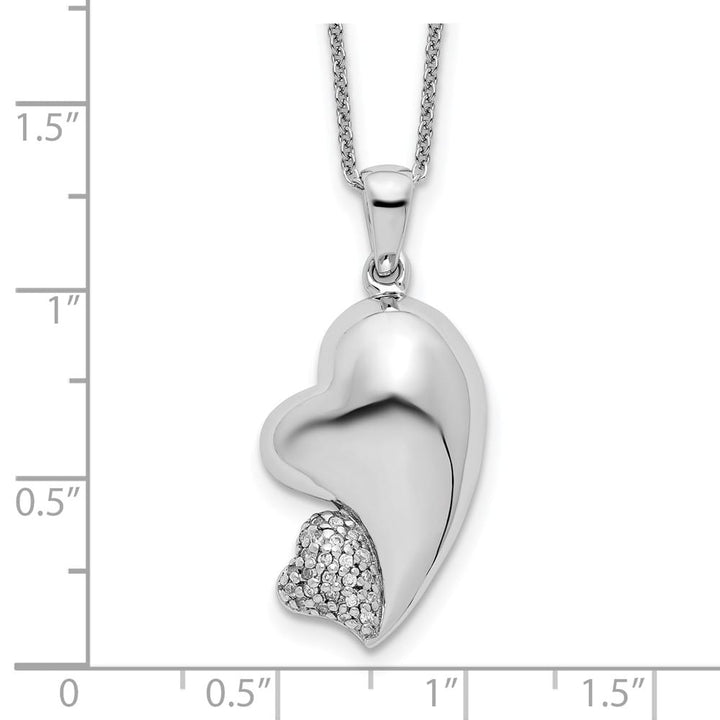 Sterling Silver CZ My Beloved Friend 18 inch Necklace