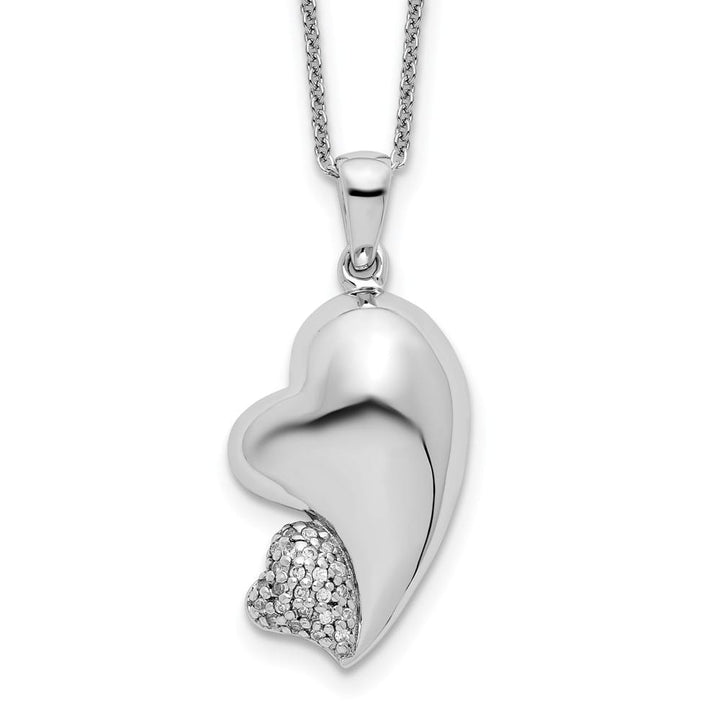Sterling Silver CZ My Beloved Friend 18 inch Necklace