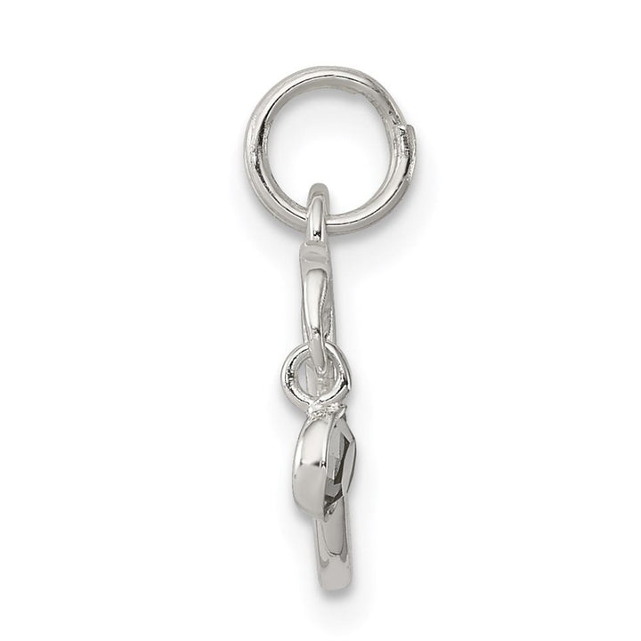 Sterling Silver CZ Polished Dove Charm