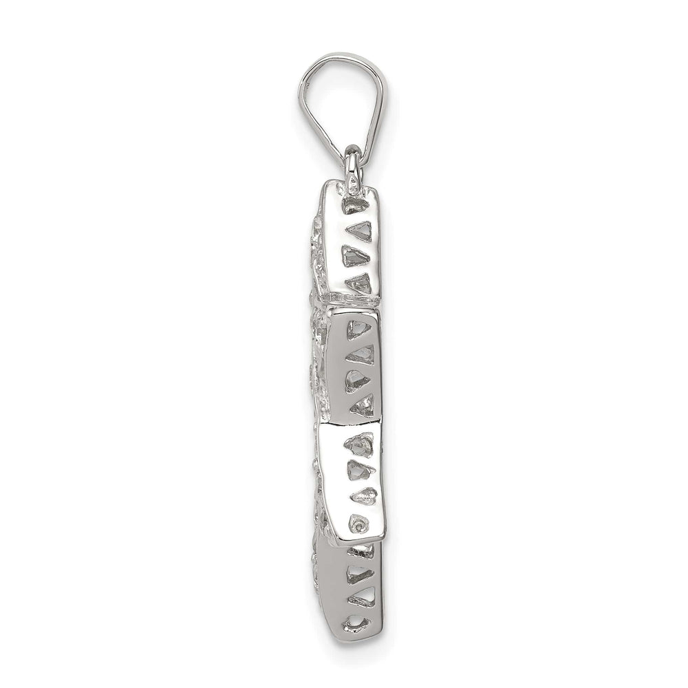 Sterling Silver CZ Star of David Pendant