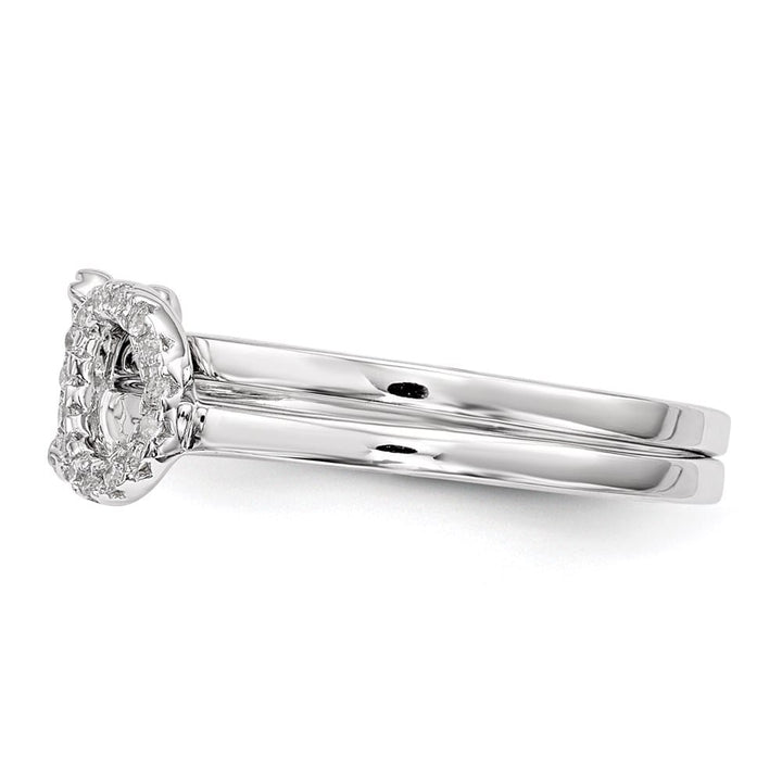 Sterling Silver CZ X & O 2-Ring Set Ladies Stock Size 7 Ring Are Refundable