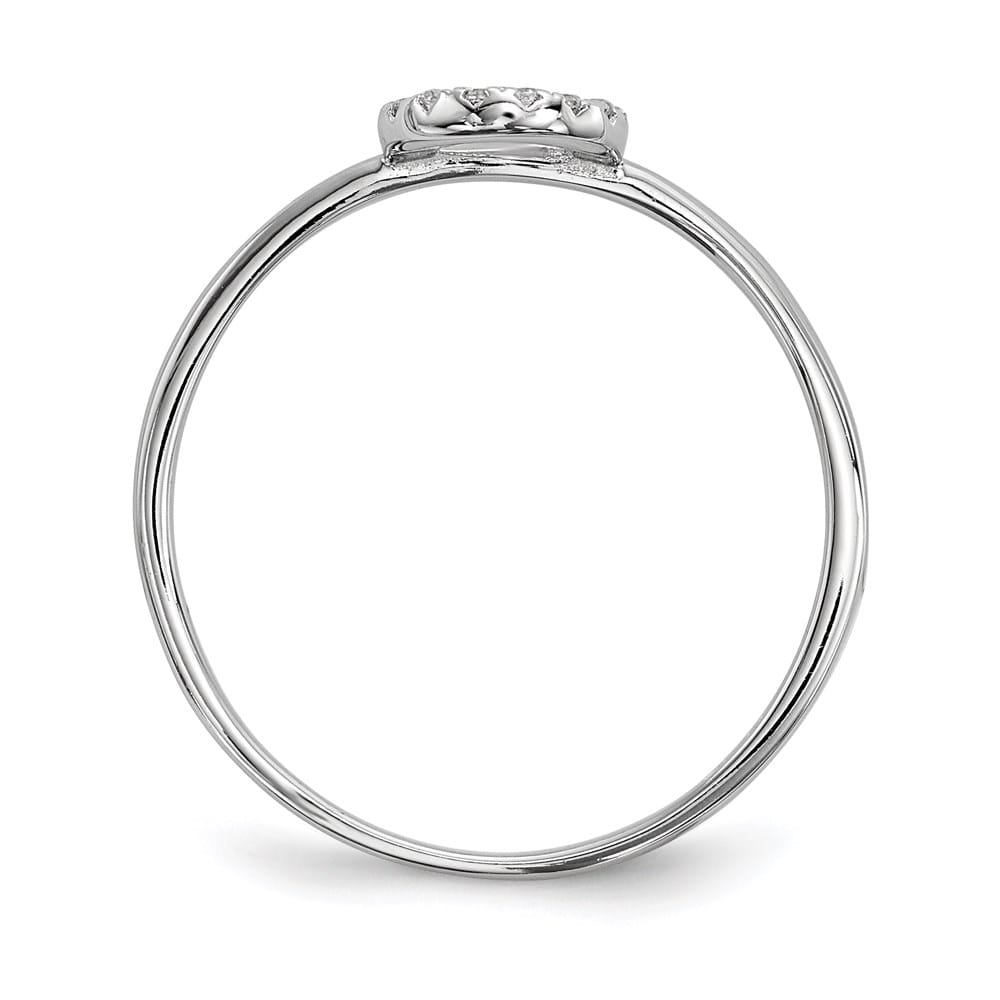 Sterling Silver CZ X & O 2-Ring Set Ladies Stock Size 7 Ring Are Refundable