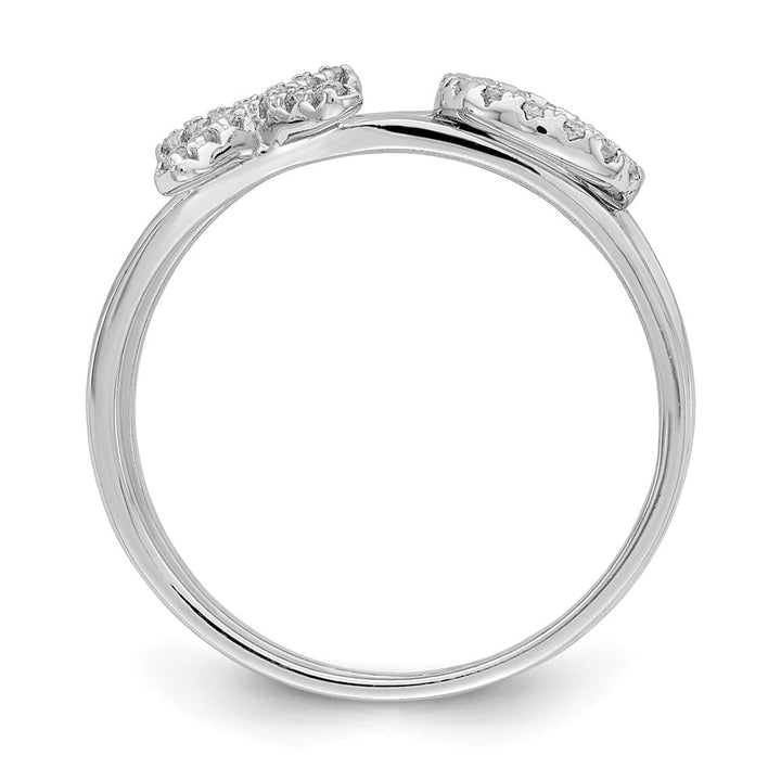 Sterling Silver CZ X & O 2-Ring Set Ladies Stock Size 7 Ring Are Refundable