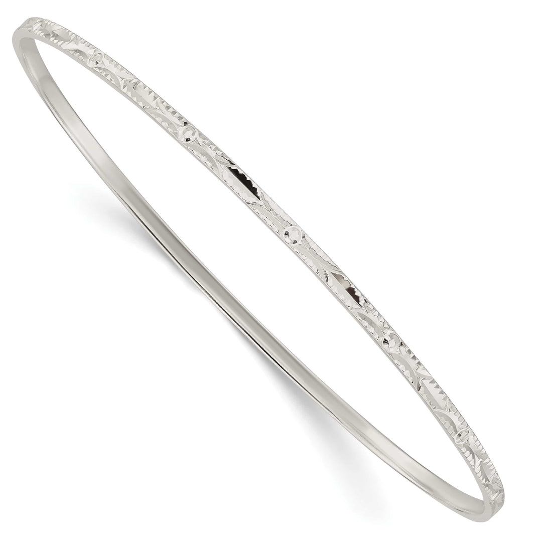 Sterling Silver D.C. 2.5mm Slip-on Bangle