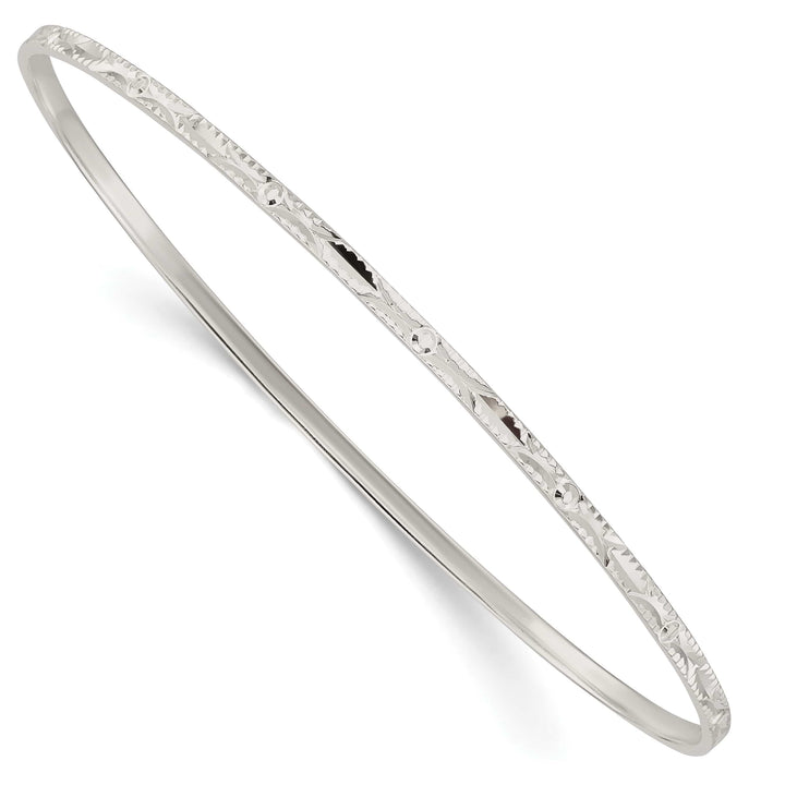 Sterling Silver D.C. 2.5mm Slip-on Bangle