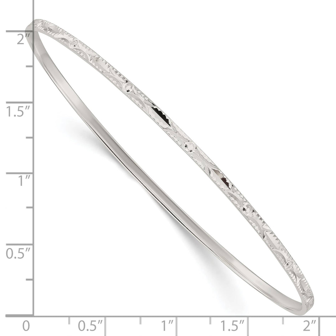 Sterling Silver D.C. 2.5mm Slip-on Bangle