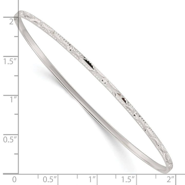 Sterling Silver D.C. 2.5mm Slip-on Bangle