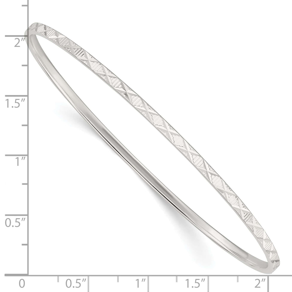 Sterling Silver D.C. 2.5mm Slip-on Bangle