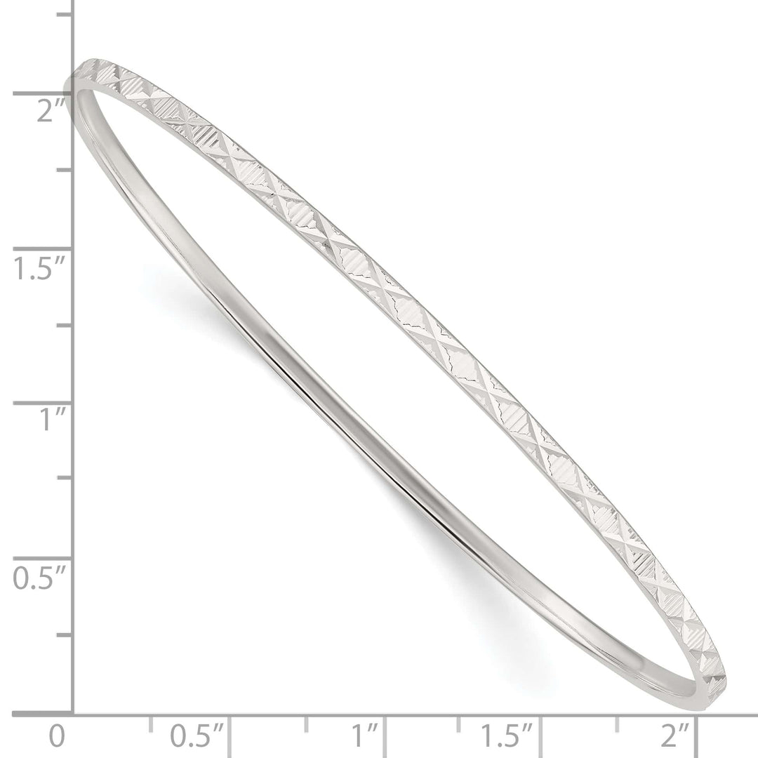 Sterling Silver D.C. 2.5mm Slip-on Bangle