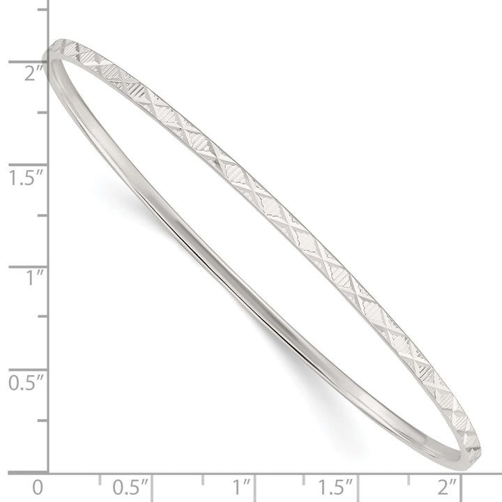 Sterling Silver D.C. 2.5mm Slip-on Bangle