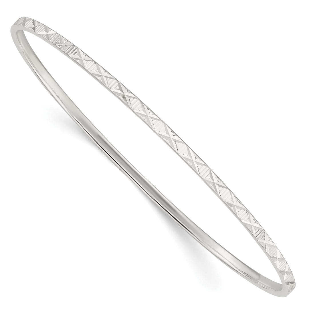 Sterling Silver D.C. 2.5mm Slip-on Bangle