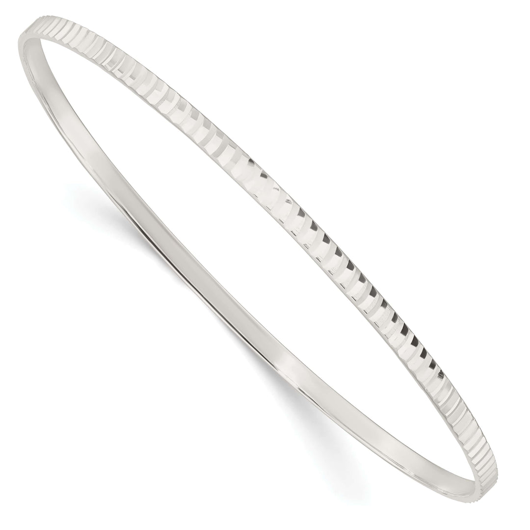 Sterling Silver D.C. 3mm Slip-on Bangle