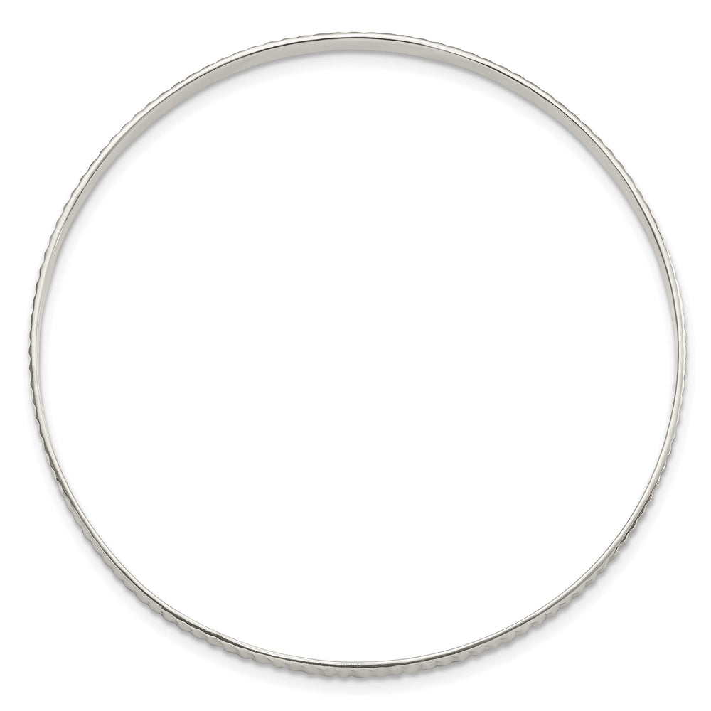 Sterling Silver D.C. 3mm Slip-on Bangle