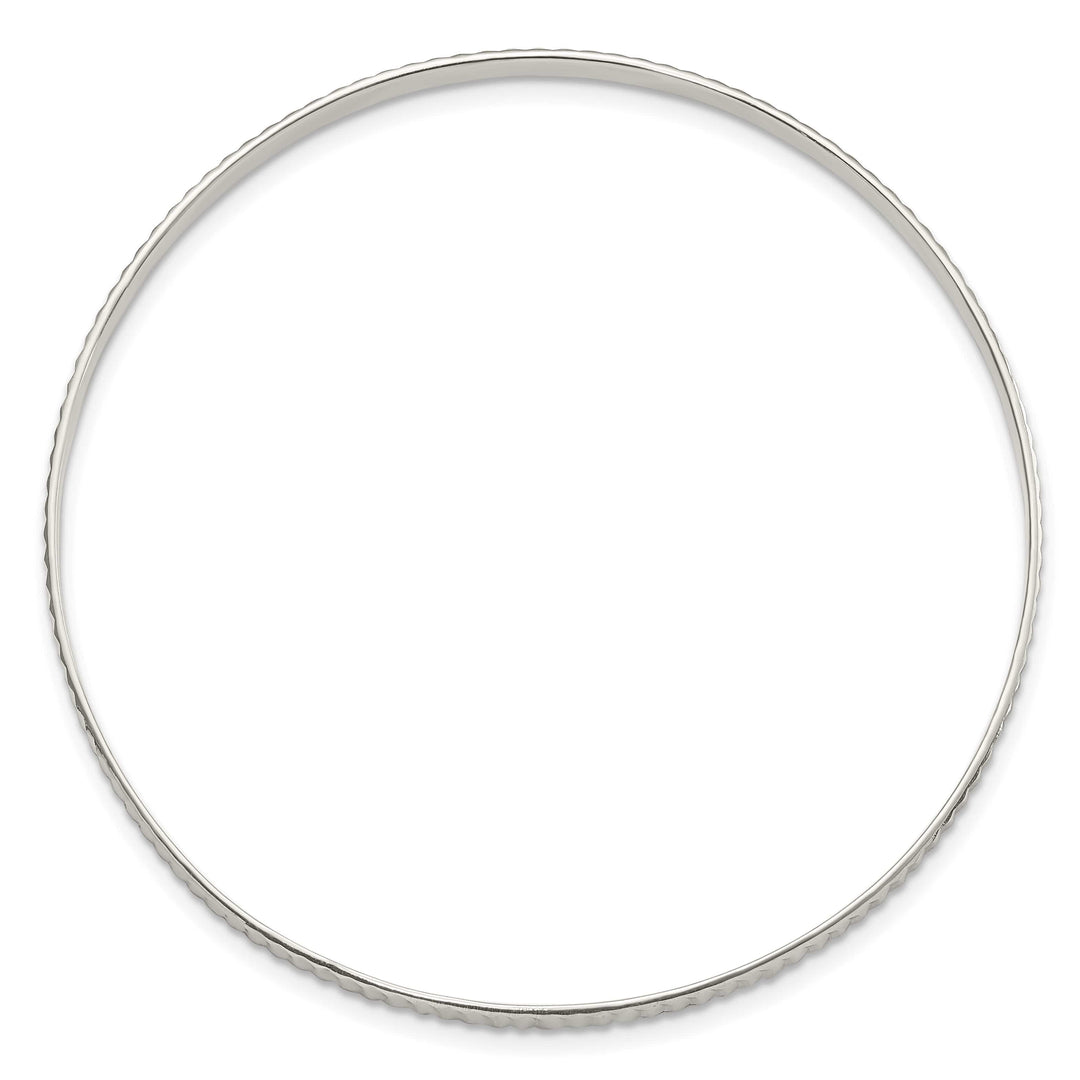 Sterling Silver D.C. 3mm Slip-on Bangle