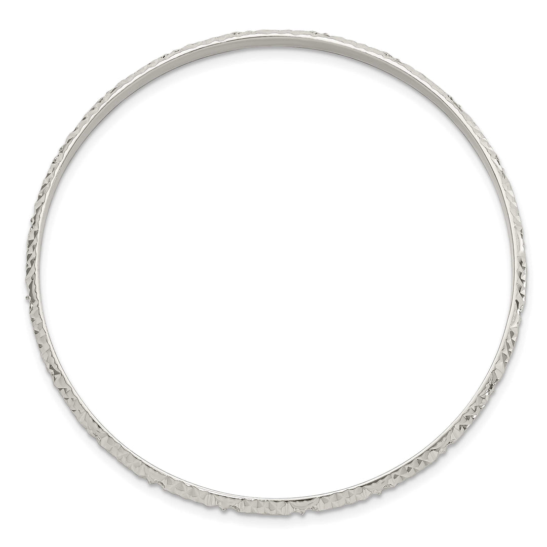 Sterling Silver D.C. 4mm Slip-on Bangle, 3.75mm