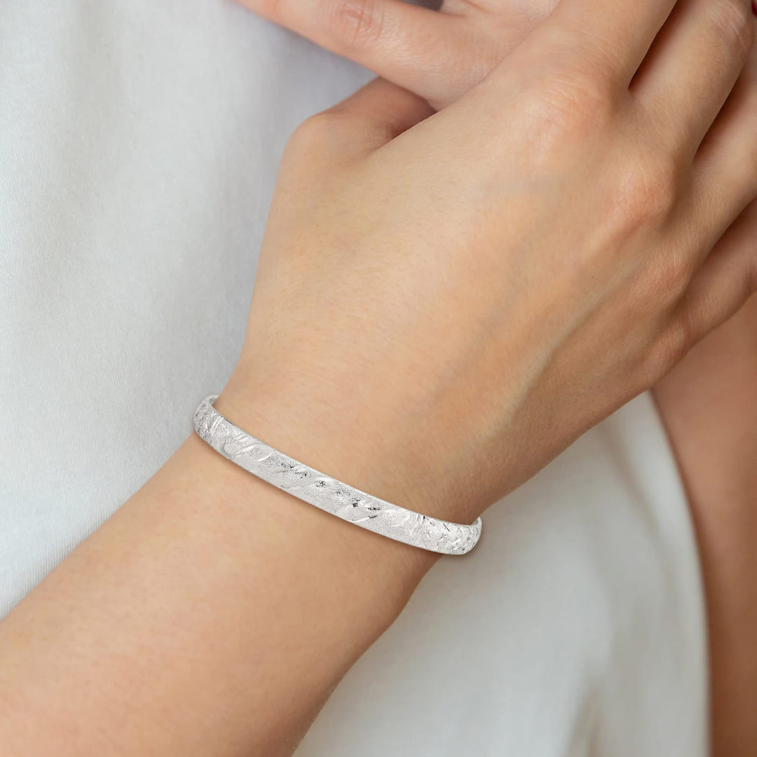 Sterling Silver D.C. 6.5mm Flexible Bangle
