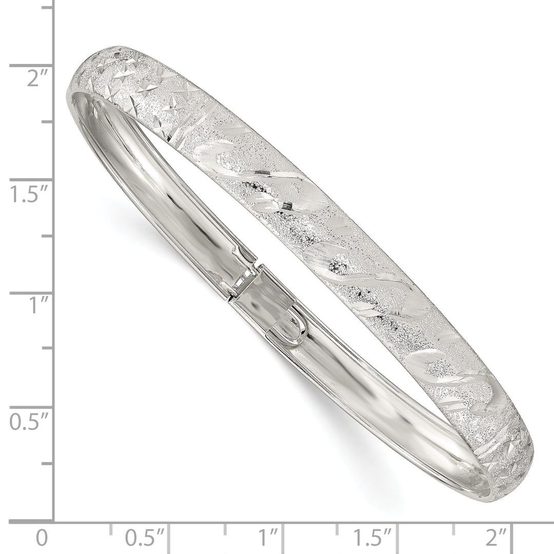Sterling Silver D.C. 6.5mm Flexible Bangle