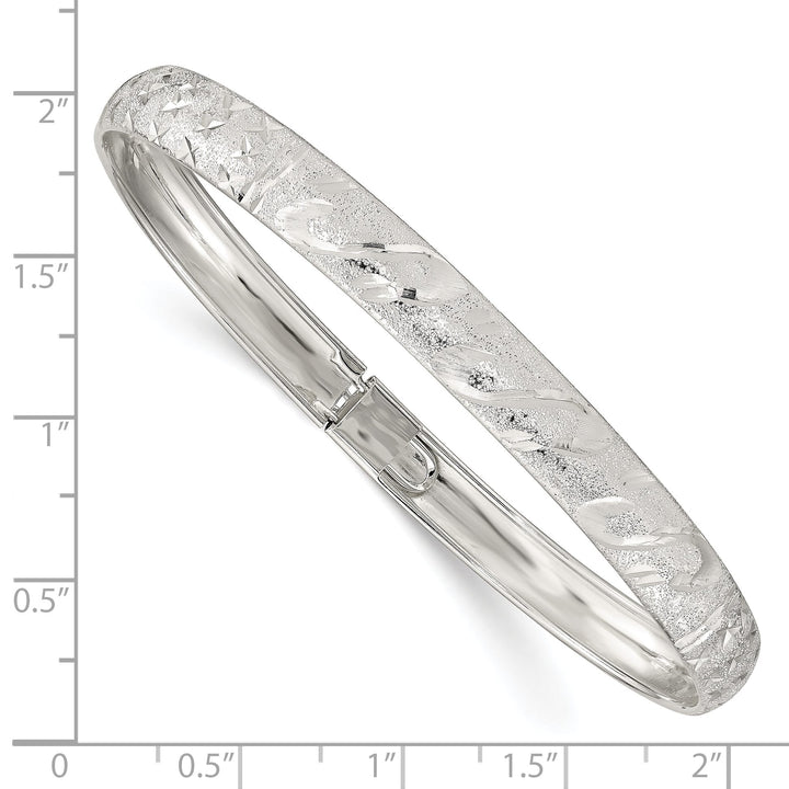 Sterling Silver D.C. 6.5mm Flexible Bangle