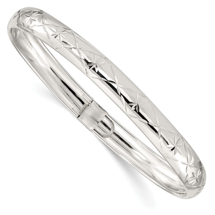 Sterling Silver D.C. 7mm Flexible Bangle