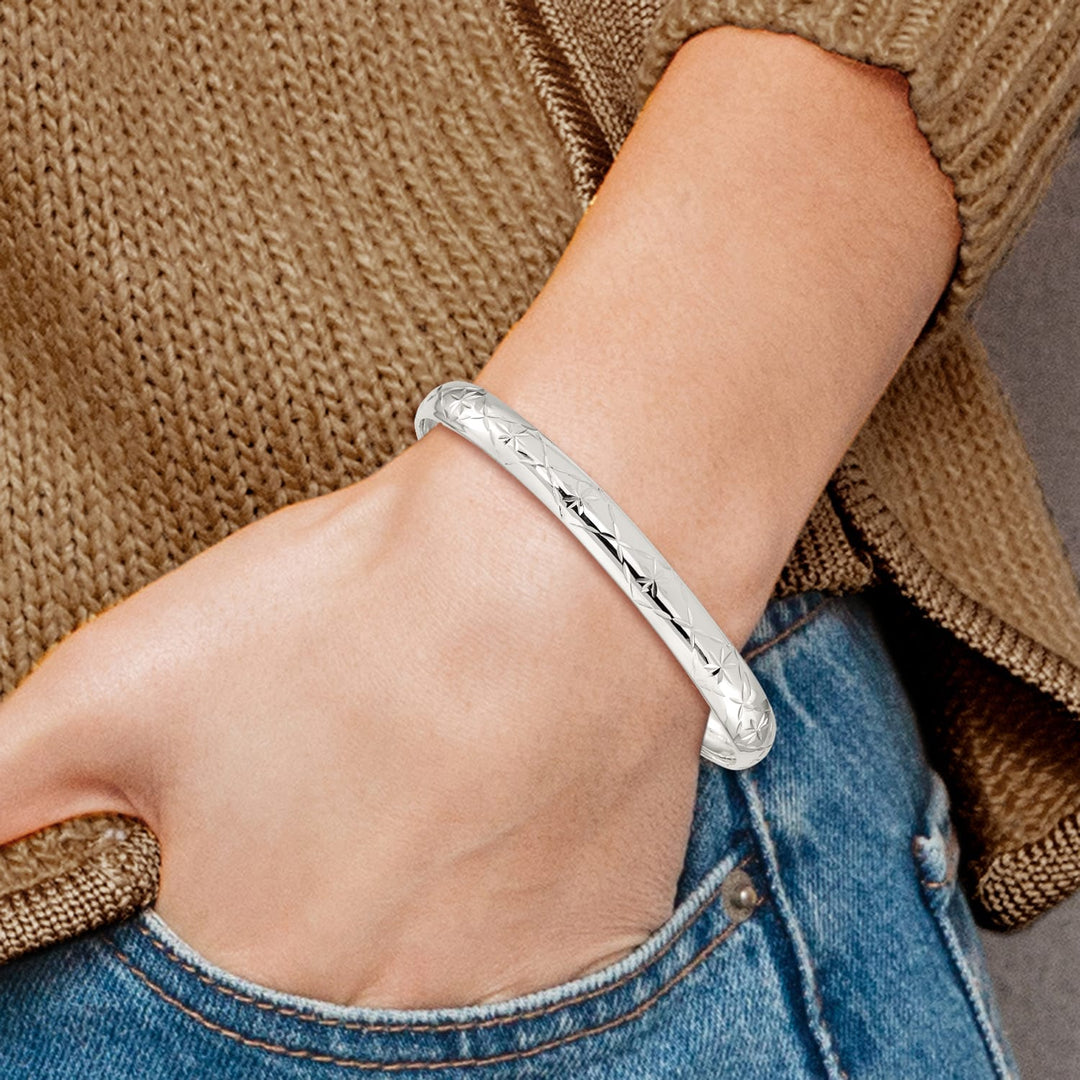 Sterling Silver D.C. 7mm Flexible Bangle