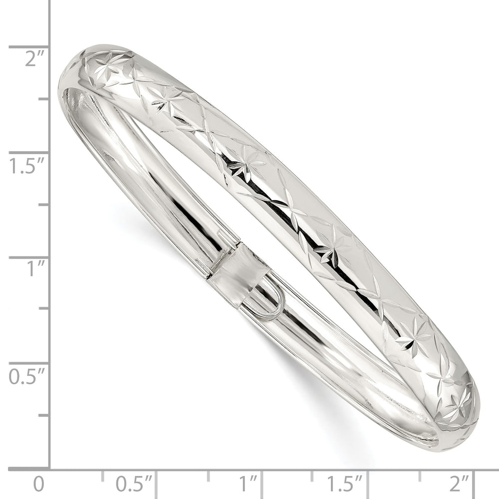 Sterling Silver D.C. 7mm Flexible Bangle
