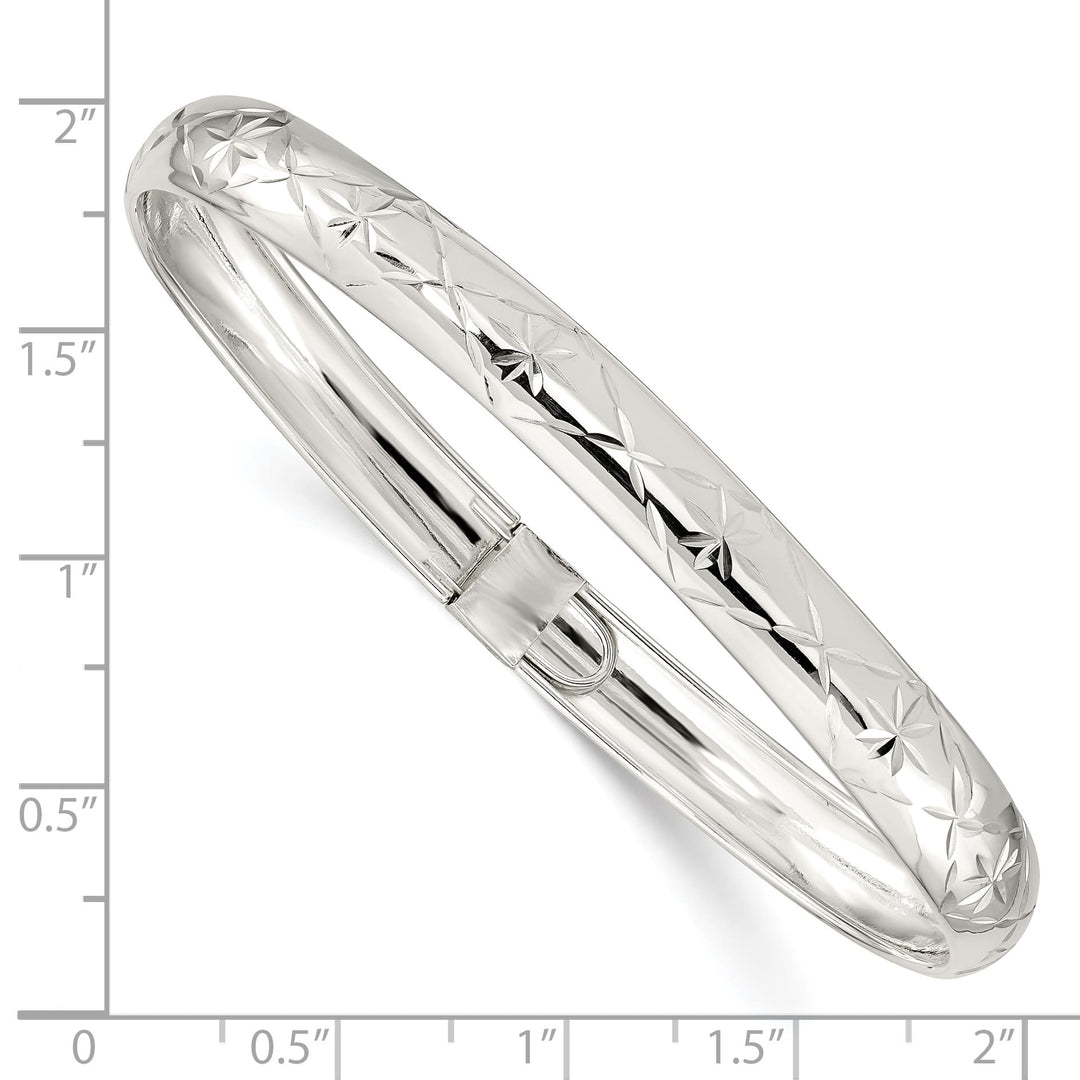 Sterling Silver D.C. 7mm Flexible Bangle