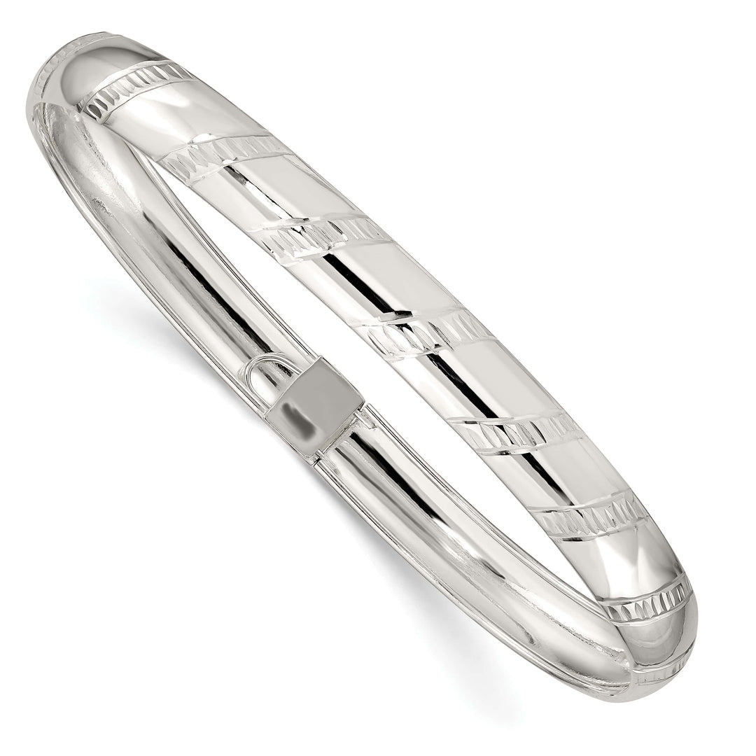 Sterling Silver D.C. 7mm Flexible Bangle