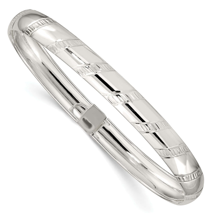 Sterling Silver D.C. 7mm Flexible Bangle