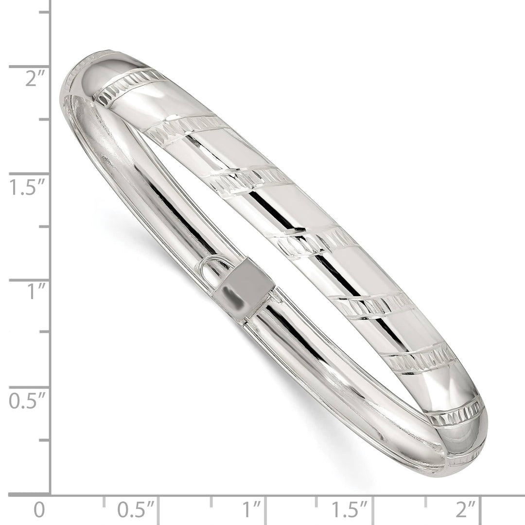 Sterling Silver D.C. 7mm Flexible Bangle