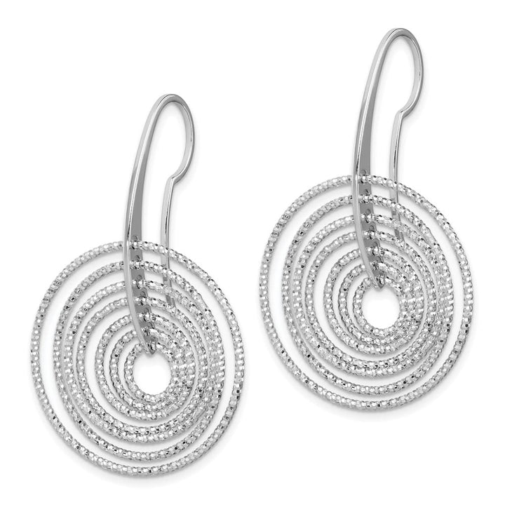 Sterling Silver D.C. Concentric Circles Dangle Earrings, view 2 of 4