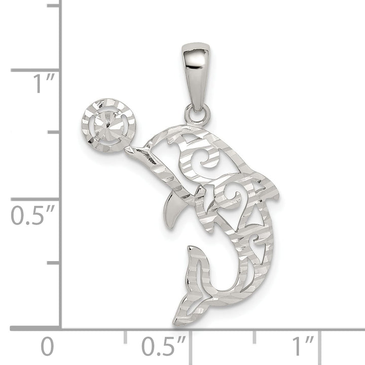 Sterling Silver D.C. Dolphin with Ball Pendant
