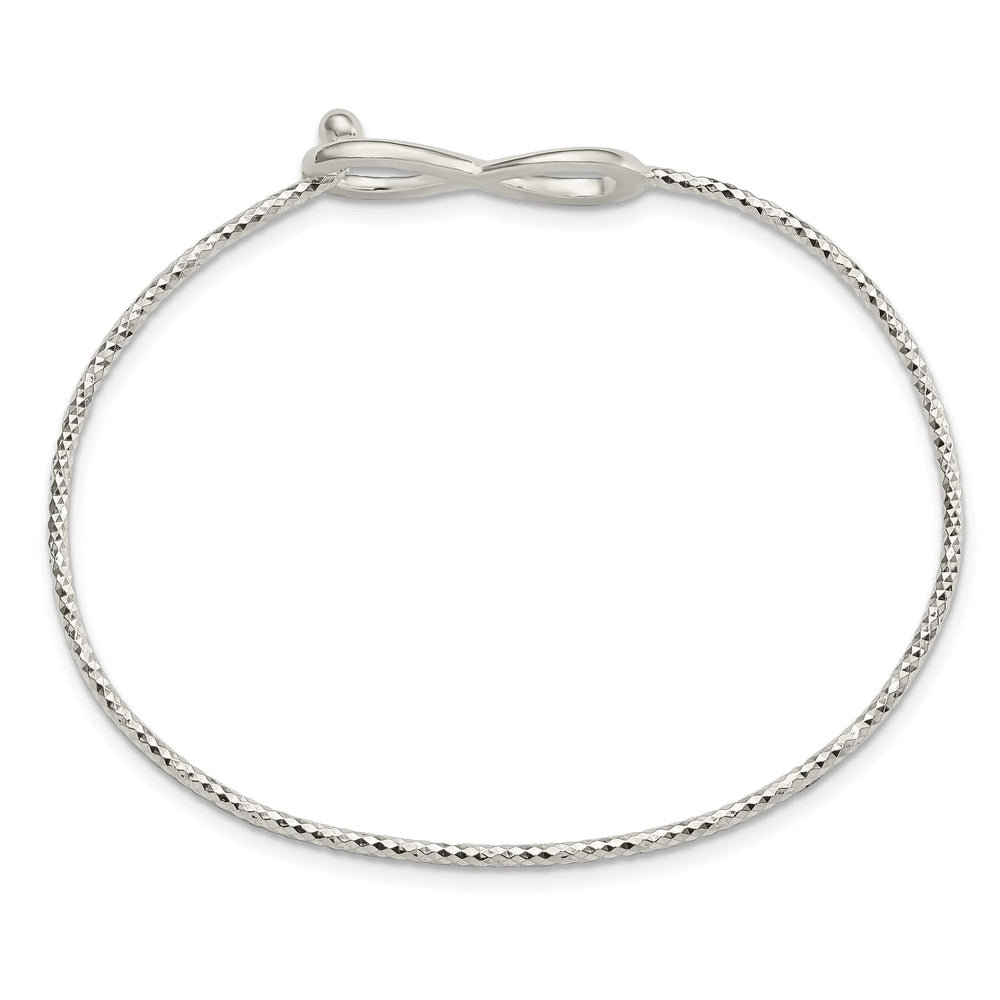 Sterling Silver D.C. Infinity Interlocking Bangle Bracelet