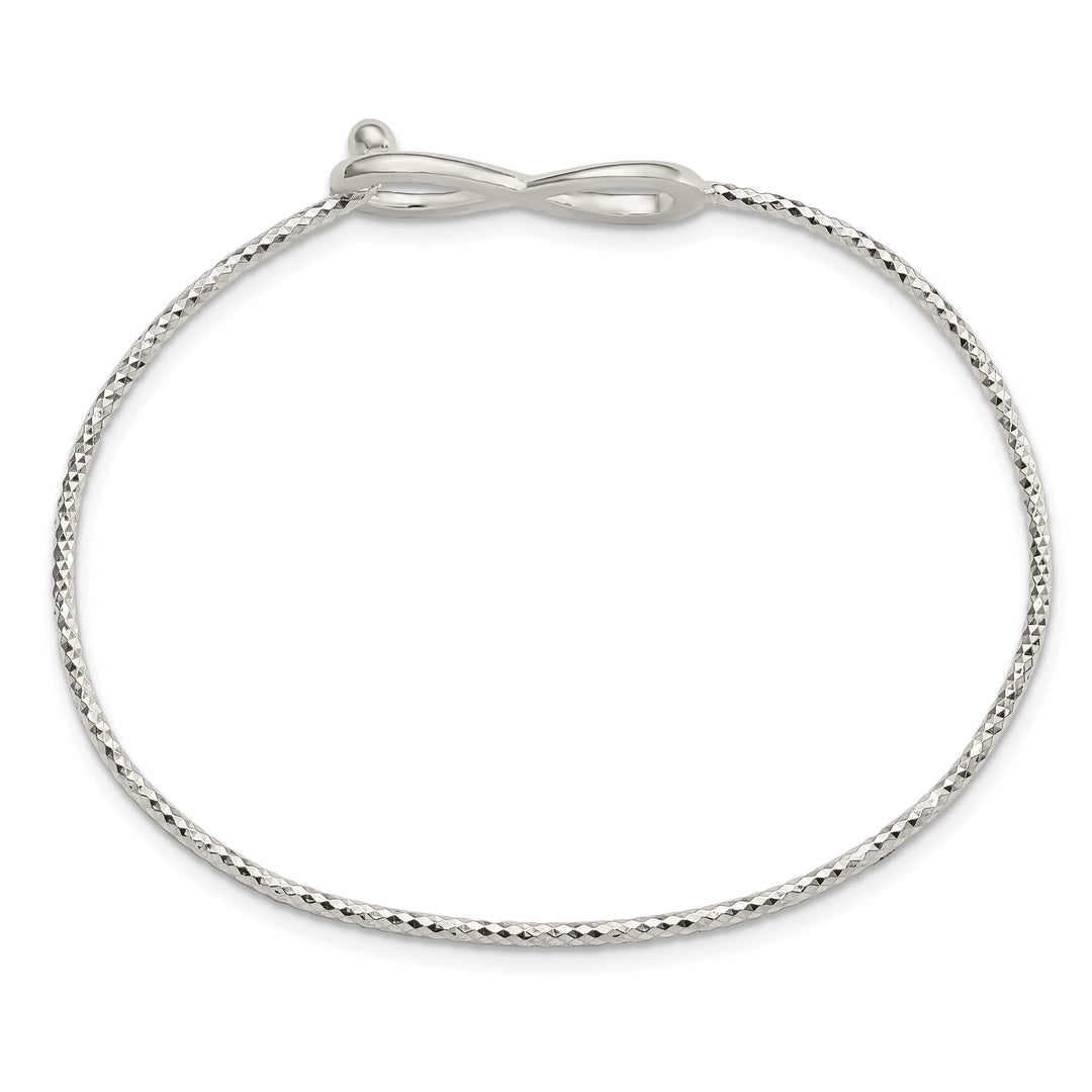 Sterling Silver D.C. Infinity Interlocking Bangle Bracelet