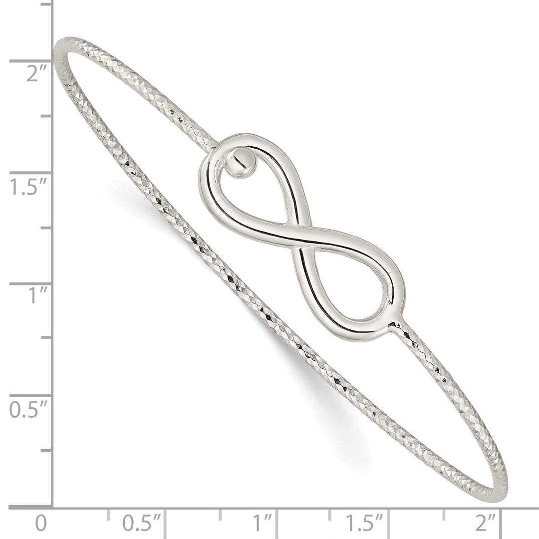 Sterling Silver D.C. Infinity Interlocking Bangle Bracelet