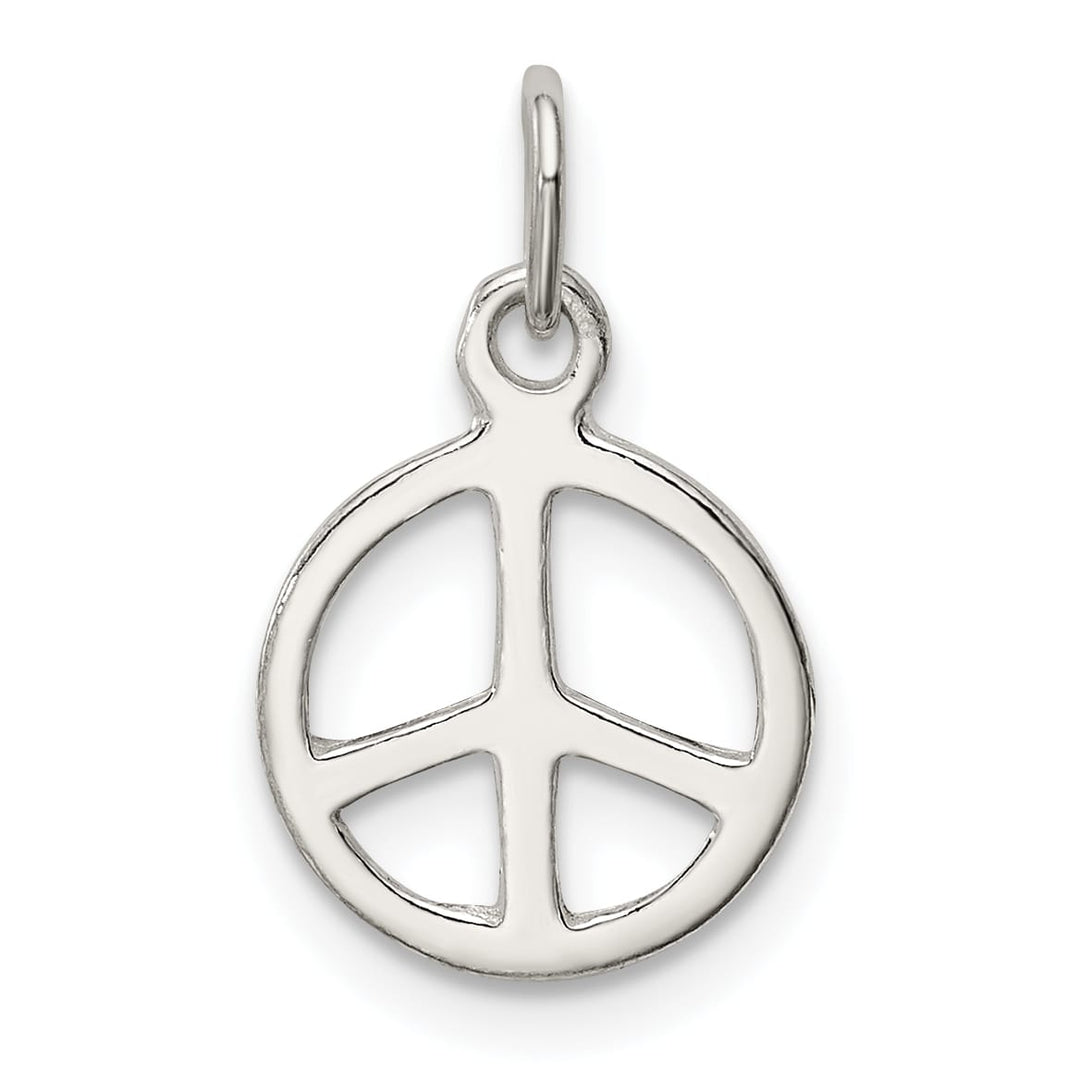 Sterling Silver D.C. Peace Sign Symbol Charm