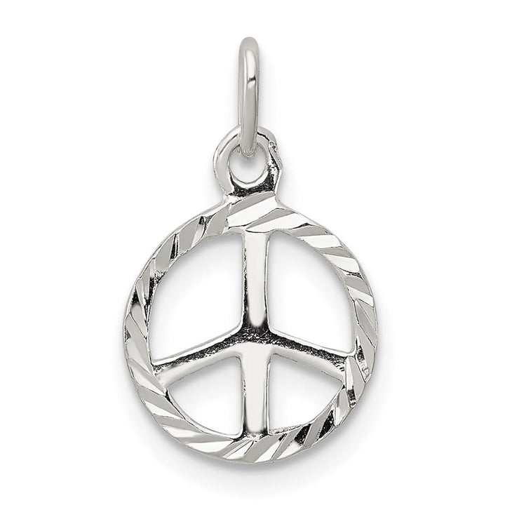 Sterling Silver D.C. Peace Sign Symbol Charm