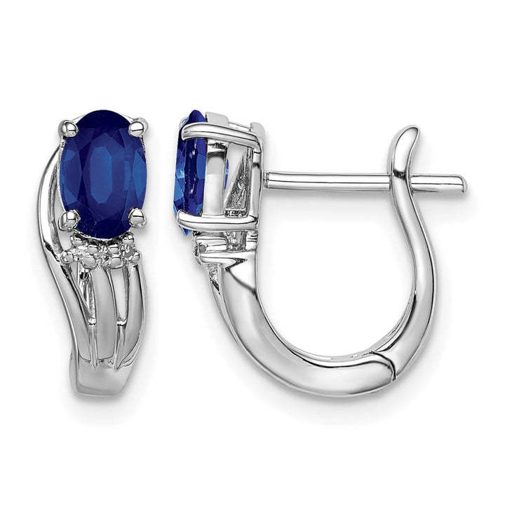 Sterling Silver Dia. Hinged Earrings, view 5 of 8