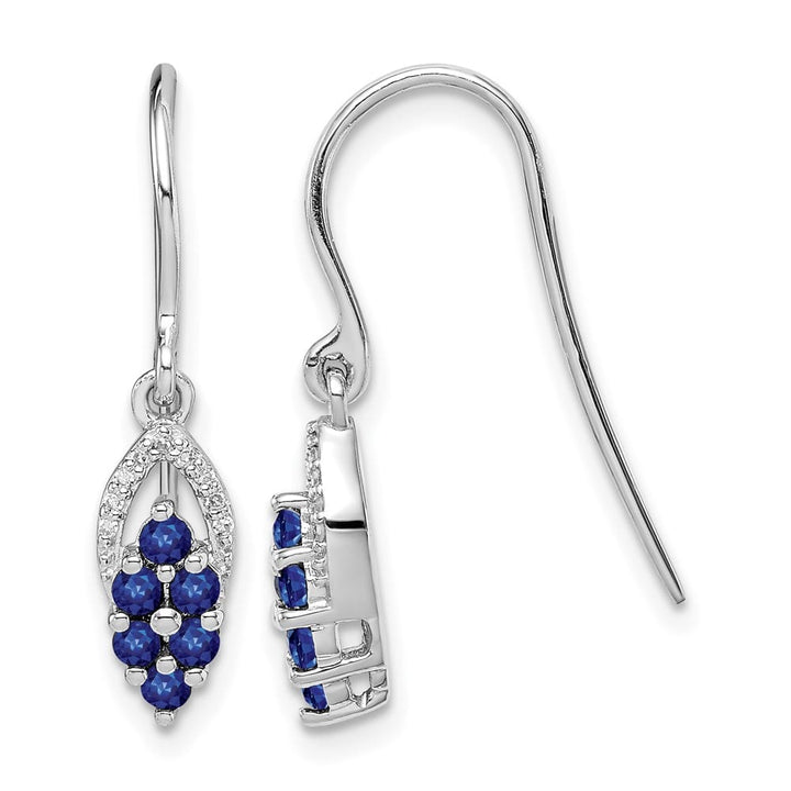 Sterling Silver Diam. & Shepherd Hook Earrings, view 5 of 8