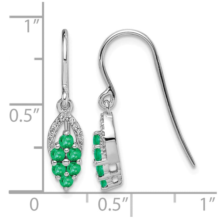 Sterling Silver Diam. & Shepherd Hook Earrings, view 4 of 8