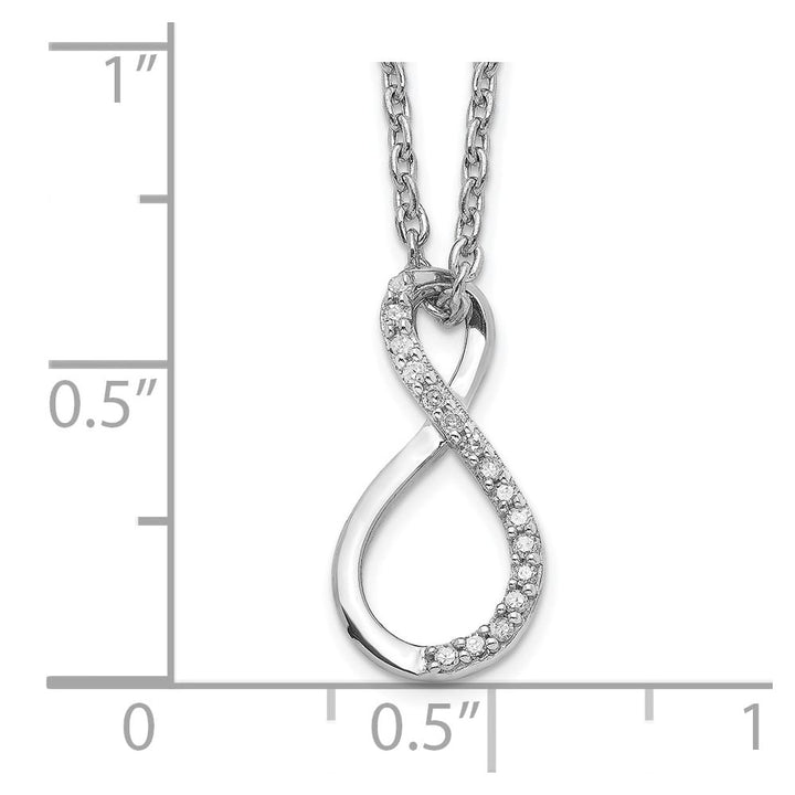 Sterling Silver Diamond Accent Infinity 18 inch Necklace