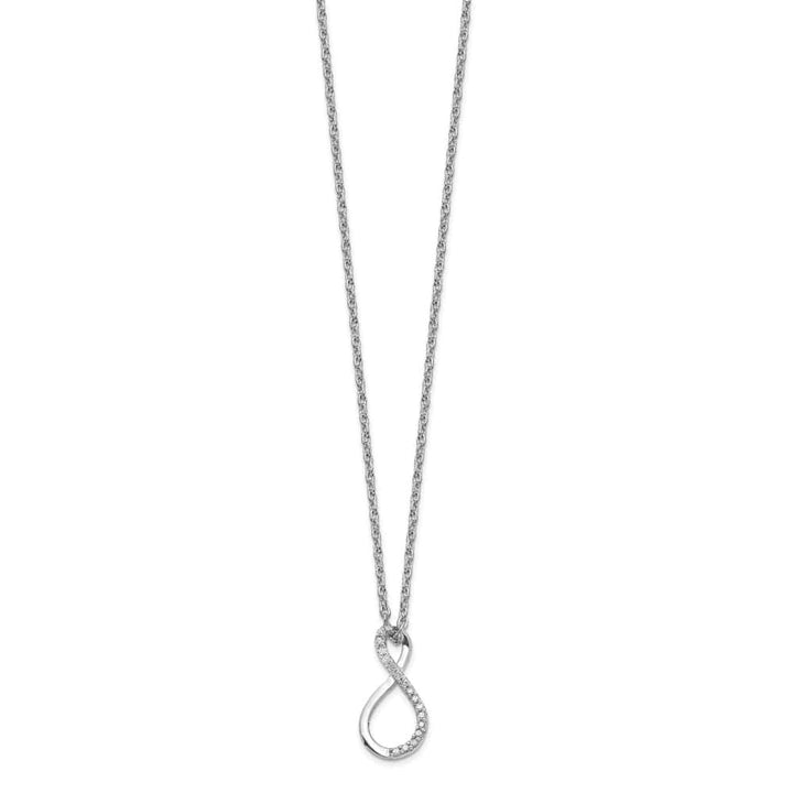 Sterling Silver Diamond Accent Infinity 18 inch Necklace