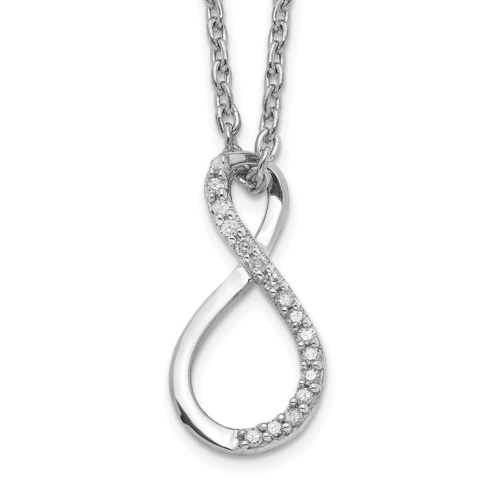 Sterling Silver Diamond Accent Infinity 18 inch Necklace